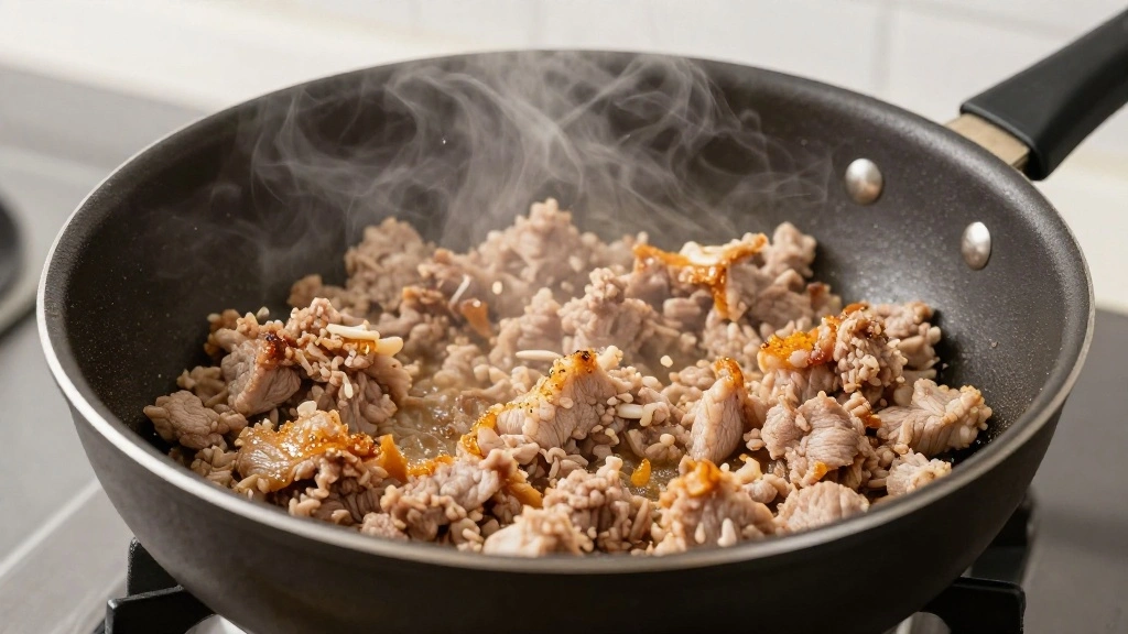 Authentic Thai Larb Moo - Fresh, Zesty Minced Pork Salad from Isan - Step 3: Cook the Pork 1