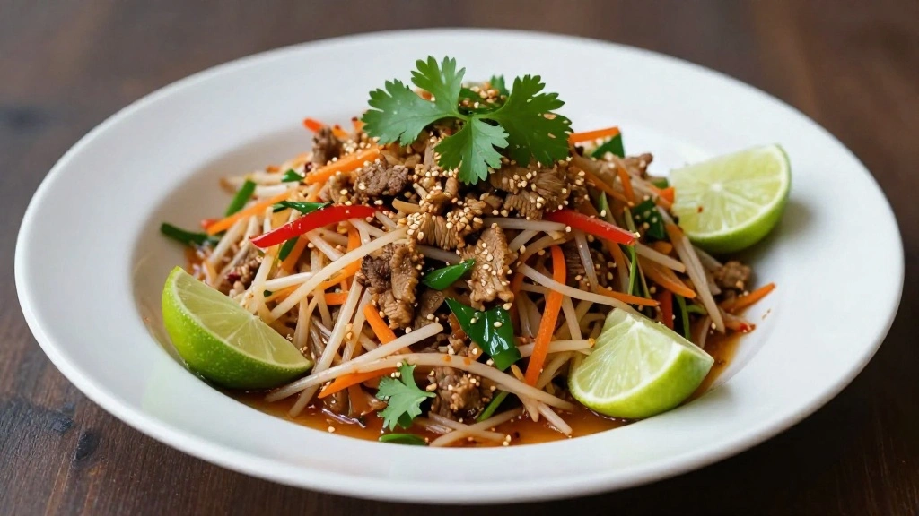 Authentic Thai Larb Moo - Fresh, Zesty Minced Pork Salad from Isan - Step 8: Serve and Garnish 1