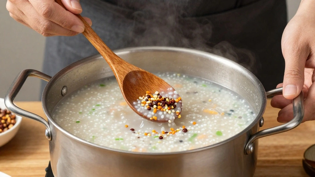 Chinese Pork and Century Egg Congee – Comforting Rice Porridge Recipe - Step 6: Season the Congee 1