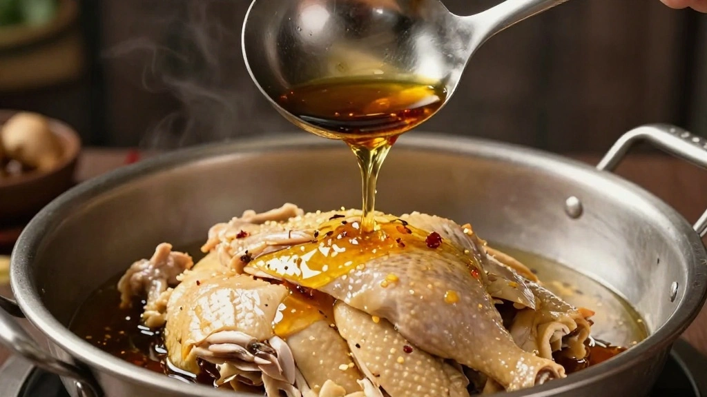 Chinese Scallion Oil Chicken – Simple, Aromatic, and Deliciously Tender - Step 5: Infuse with Scallion Oil 1