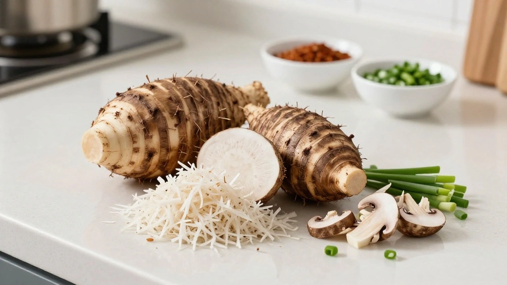 Chinese Taro Cake Recipe – Savory Dim Sum Favorite for Any Occasion - Step 1: Prepare Ingredients 1