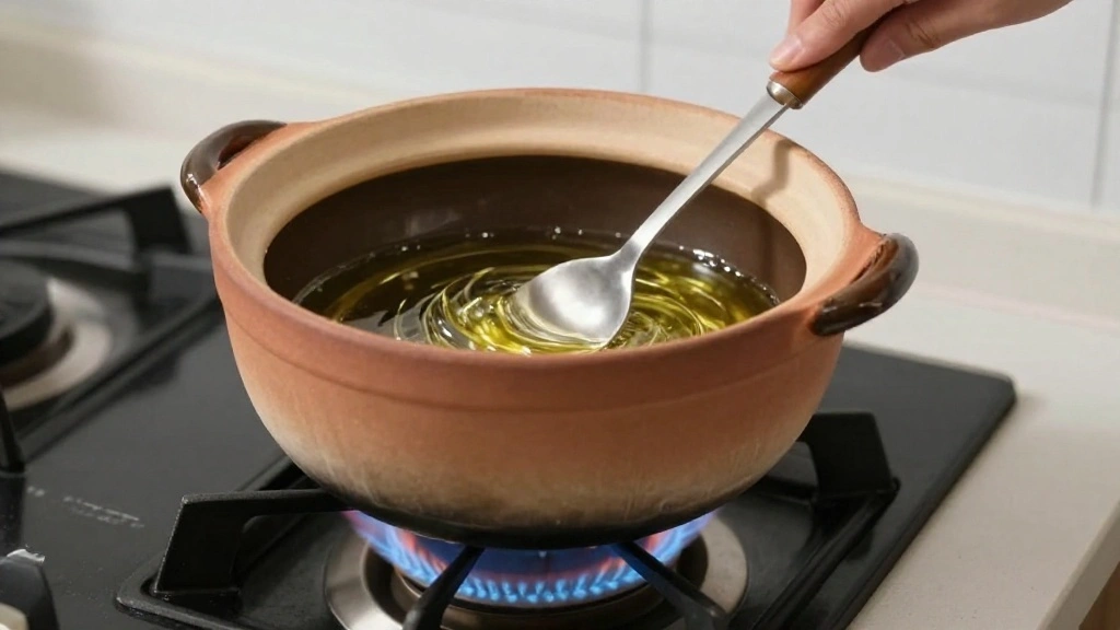 Classic Chinese Clay Pot Rice – Comforting One-Pot Meal with Crispy Rice - Step 3: Heat Clay Pot 1