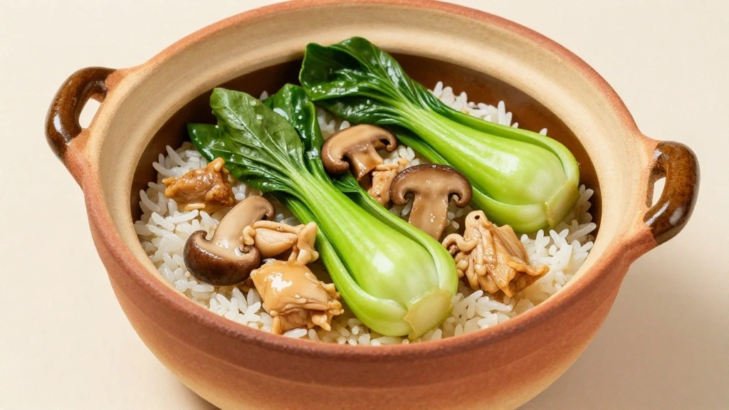 Classic Chinese Clay Pot Rice – Comforting One-Pot Meal with Crispy Rice - Step 6: Add Vegetables 1