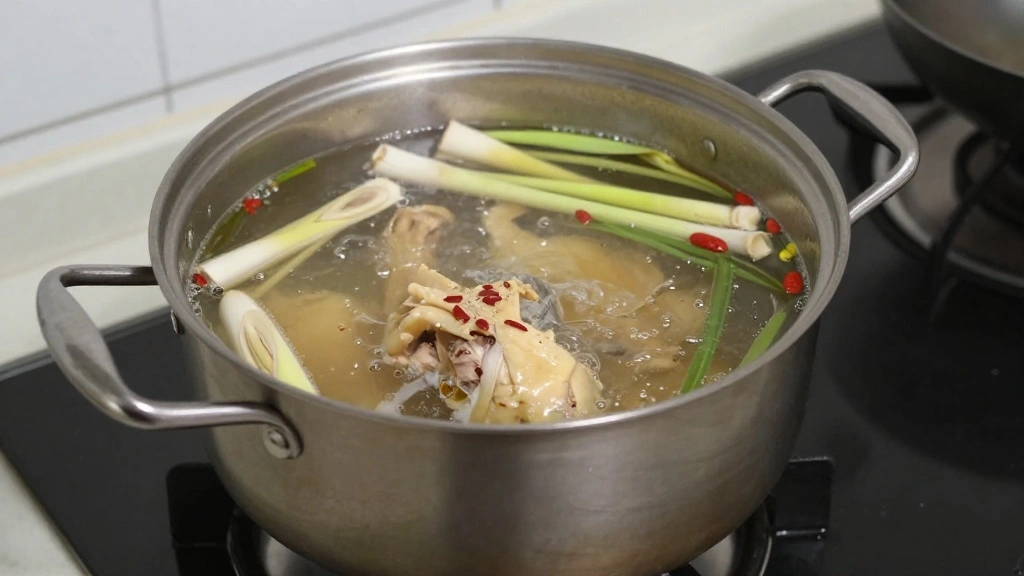 Creamy Tom Kha Gai - Easy Thai Coconut Chicken Soup Packed with Flavor - Step 2: Heat Broth 1