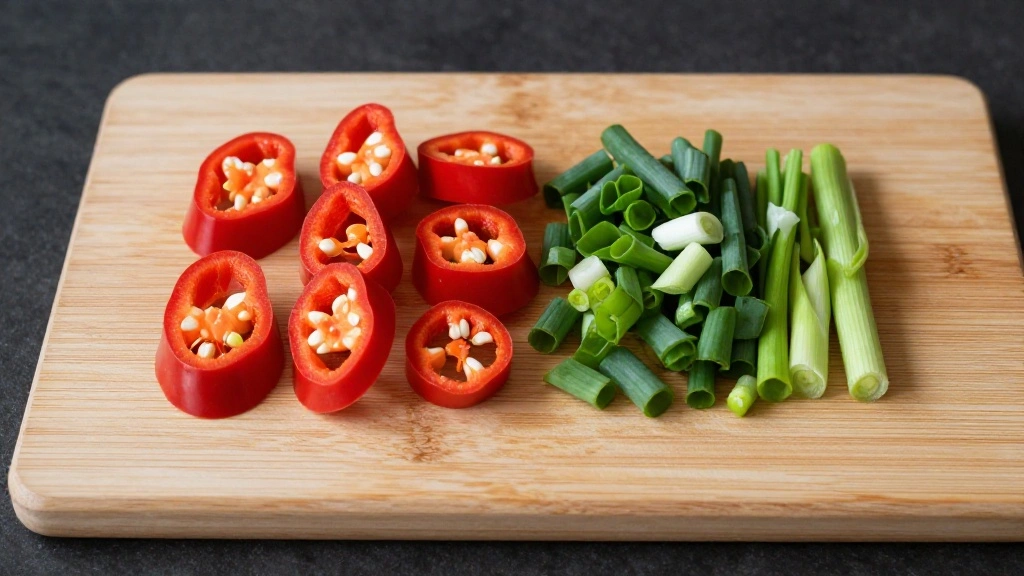 Crispy Chinese Salt and Pepper Shrimp – Quick and Flavorful Seafood Dish - Step 6: Prepare the Garnish 1