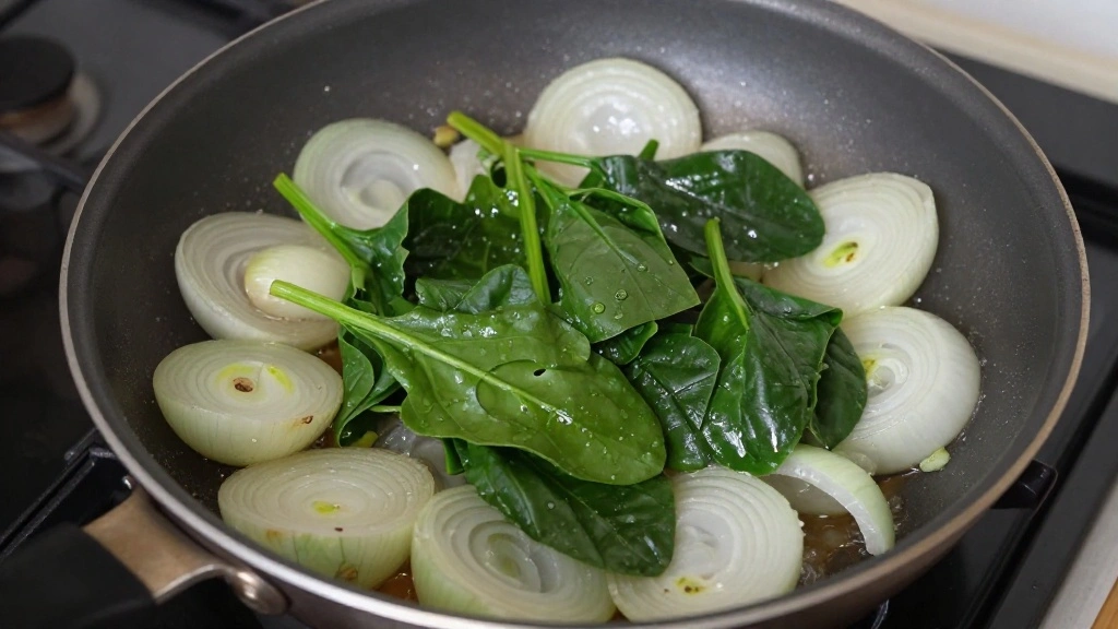 Crispy Greek Spanakopita – Spinach and Feta Phyllo Pie Made Easy at Home - Step 2: Cook the Spinach 1