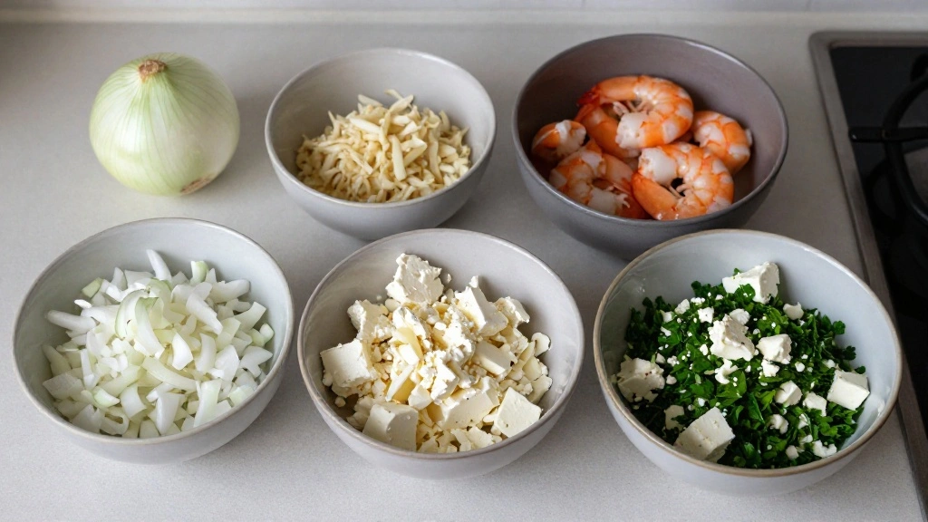 Garides Saganaki – Greek Shrimp with Tomato and Feta (Easy One Pan Recipe) - Step 1: Prepare Ingredients 1
