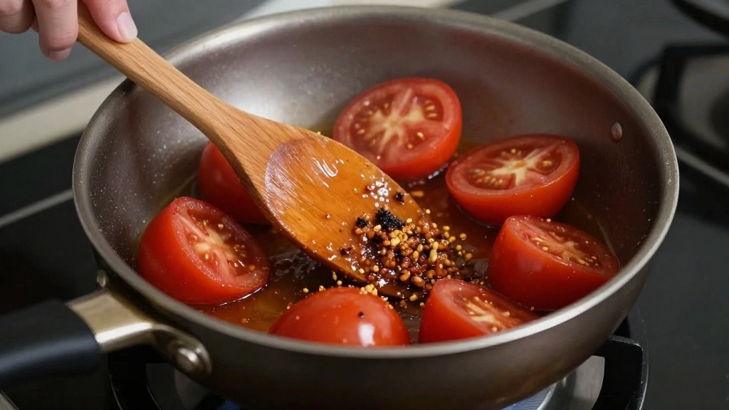 Garides Saganaki – Greek Shrimp with Tomato and Feta (Easy One Pan Recipe) - Step 4: Deglaze with Tomatoes 1