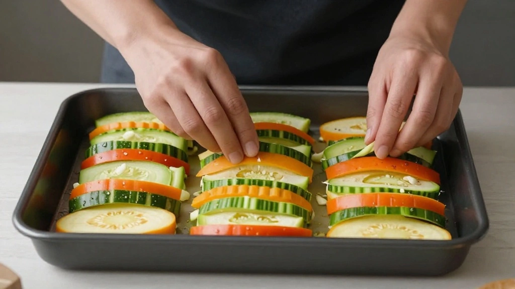 Greek Briam – Rustic Roasted Mediterranean Vegetables with Olive Oil and Herbs - Step 4: Layer Vegetables 1