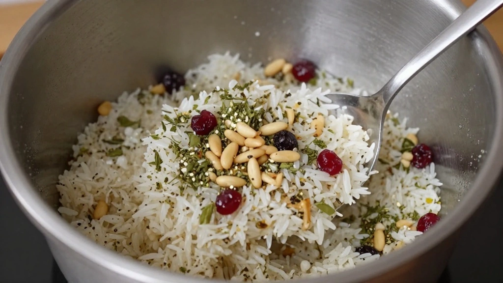Greek Dolmades – Tender Stuffed Grape Leaves with Lemon and Herbs - Step 2: Prepare the Filling 1