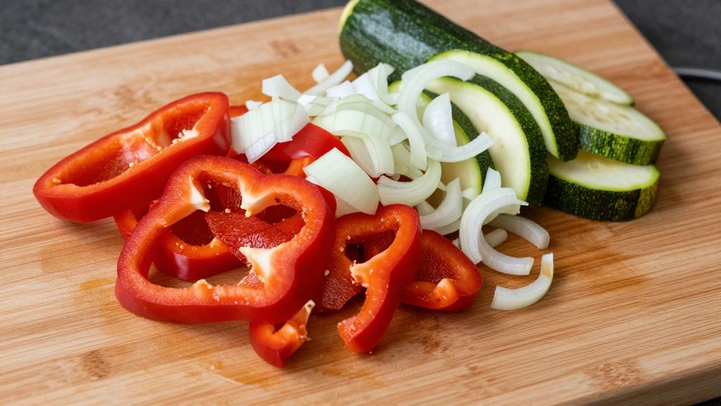 Greek Souvlaki Skewers – Easy Marinated Grilled Meat for the Perfect Mediterranean Meal - Step 3: Prepare Vegetables 1