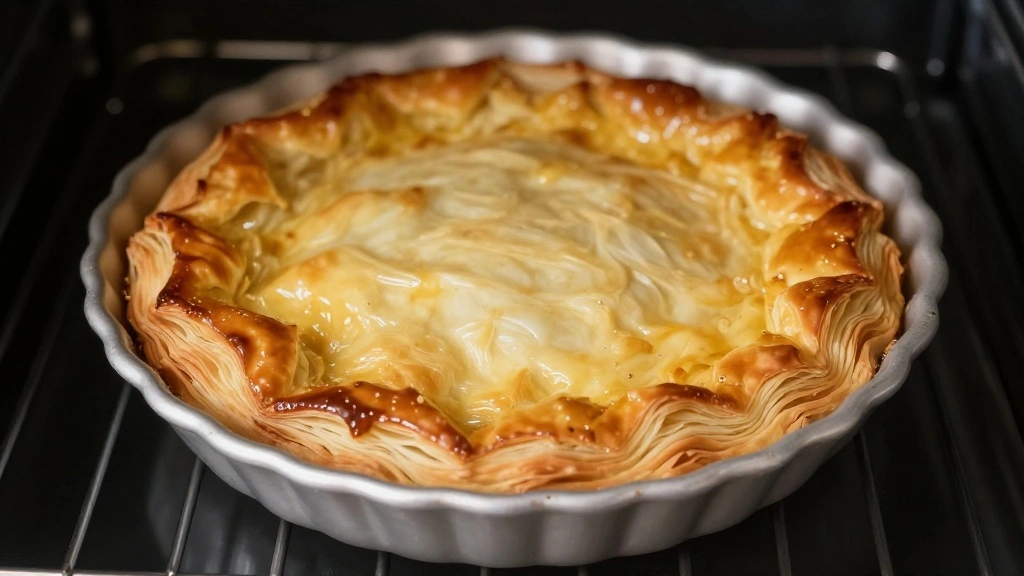 Greek Tiropita – Flaky Cheese Pie with Golden Phyllo Layers (Simple Recipe) - Step 8: Bake the Tiropita 1