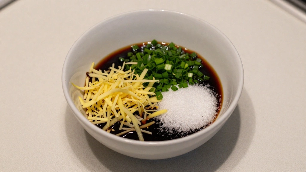 How to Make Chinese White Cut Chicken (Bai Qie Ji) – Juicy and Fragrant - Step 5: Prepare Dipping Sauce 1