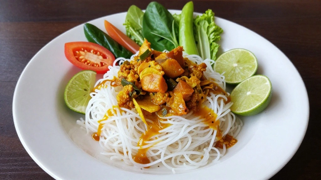 Khanom Jeen Nam Ya - Traditional Thai Fish Curry Noodles (Comforting & Authentic) - Step 7: Assemble the Dish 1
