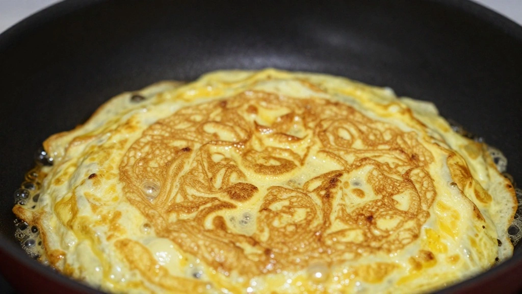 Thai Kai Jeow - Crispy Thai Omelette with Fish Sauce (Quick 10-Minute Recipe) - Step 4: Fry the Omelette 1