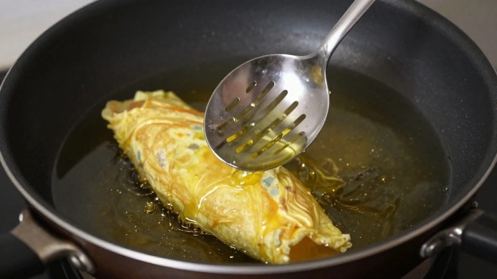 Thai Kai Jeow - Crispy Thai Omelette with Fish Sauce (Quick 10-Minute Recipe) - Step 6: Remove and Drain 1