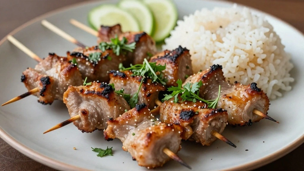 Thai Moo Ping Recipe - Juicy Grilled Pork Skewers with Sweet Savory Marinade - Step 8: Serve and Enjoy 1