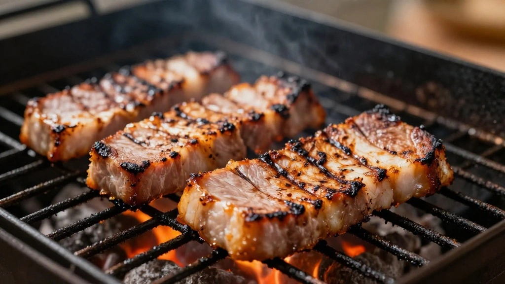 Thai Nam Tok Moo - Grilled Pork Waterfall Salad with Lime & Toasted Rice - Step 6: Grill the Pork 1