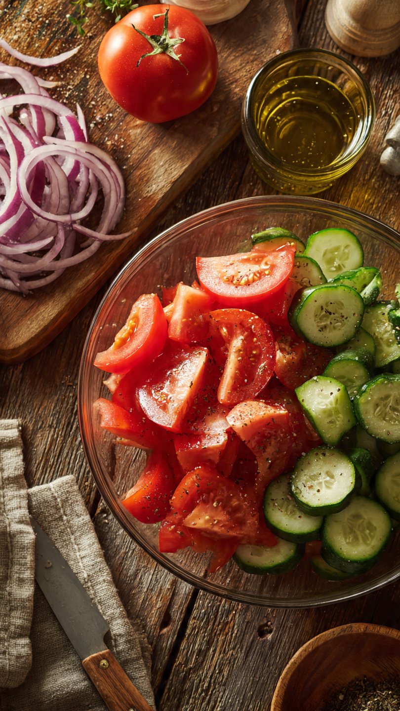 Core Fresh Ingredients In Greek Salad