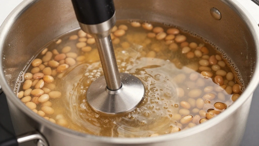 Fasolada Recipe Hearty Greek Bean Soup - Step 7: Blend to Desired Consistency 1