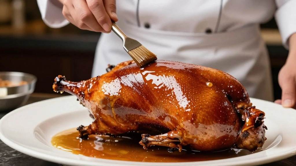 How to Make Peking Duck Crispy Skin Chinese Classic - Step 8: Glaze and Finish Roasting 1