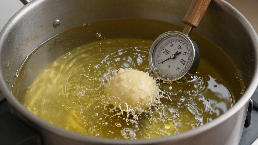 Loukoumades Recipe Greek Honey Donuts Crispy Sweet - Step 4: Heat the Oil 1