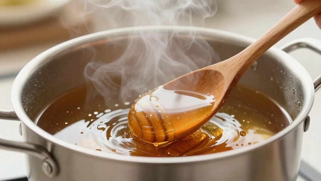 Loukoumades Recipe Greek Honey Donuts Crispy Sweet - Step 6: Prepare the Syrup 1