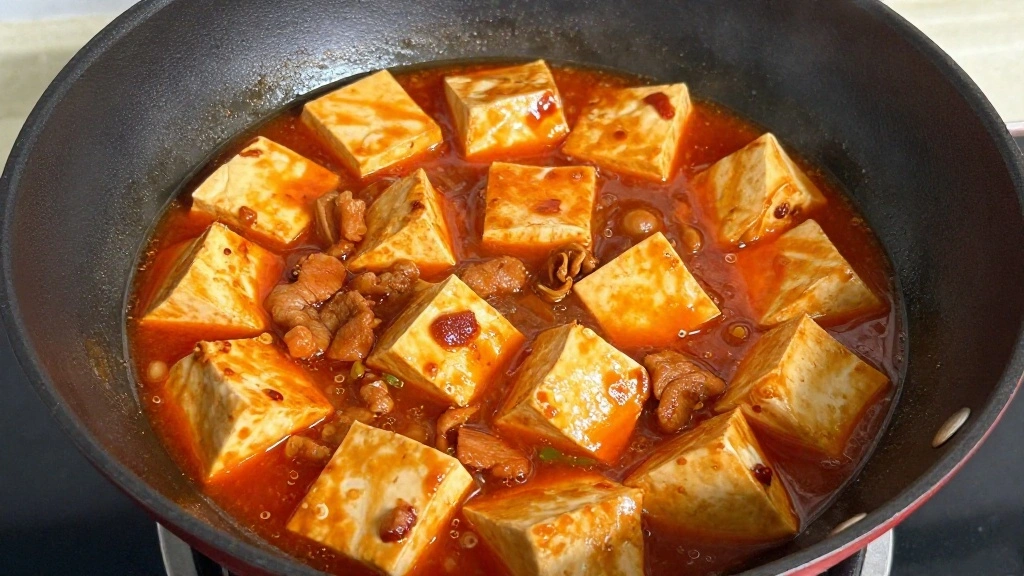 Mapo Tofu Recipe Authentic Sichuan Spicy Tofu Dish - Step 6: Combine Tofu and Pork 1