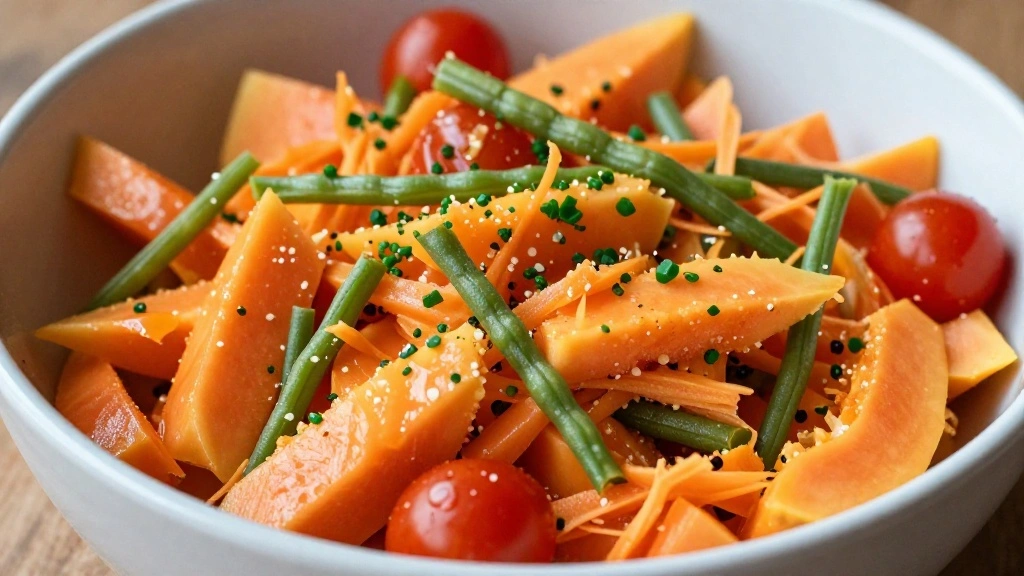 Som Tam Recipe Fresh Thai Papaya Salad in Minutes - Step 4: Combine Salad Ingredients 1