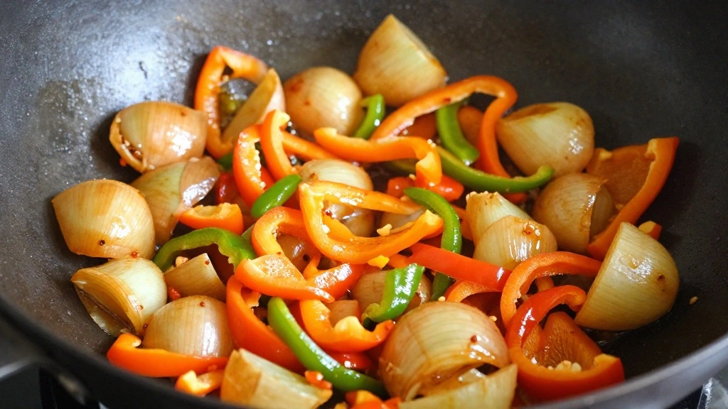 Sweet and Sour Pork Recipe Crispy Flavorful Chinese Favorite - Step 6: Stir-Fry Vegetables 1