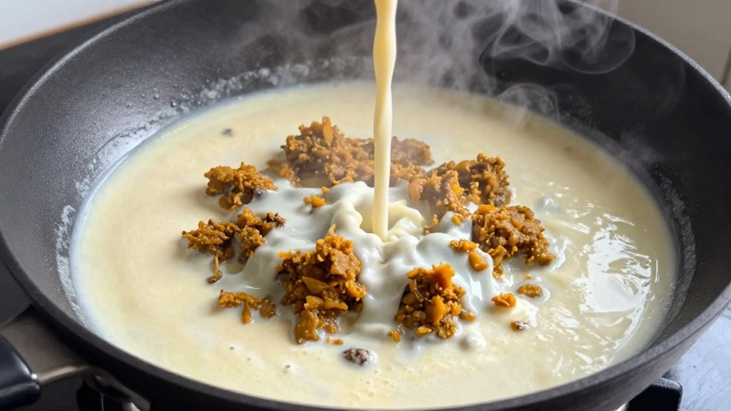 Thai Green Curry Recipe Authentic Easy Homemade - Step 5: Add Coconut Milk 1