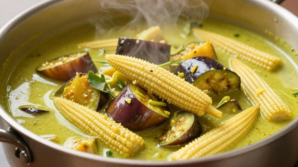 Thai Green Curry Recipe Authentic Easy Homemade - Step 7: Incorporate Vegetables 1