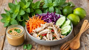 15 Thai Chicken Salad with Peanut Dressing (Crunchy Perfection)