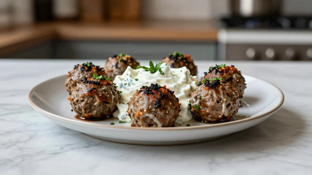 Greek Meatballs with Tzatziki Sauce (Tangy Dip)