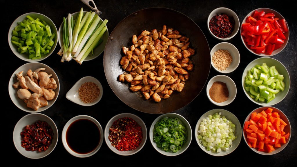 Pairing Vegetables With Other Ingredients in Kung Pao Chicken