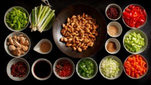 Pairing Vegetables With Other Ingredients in Kung Pao Chicken