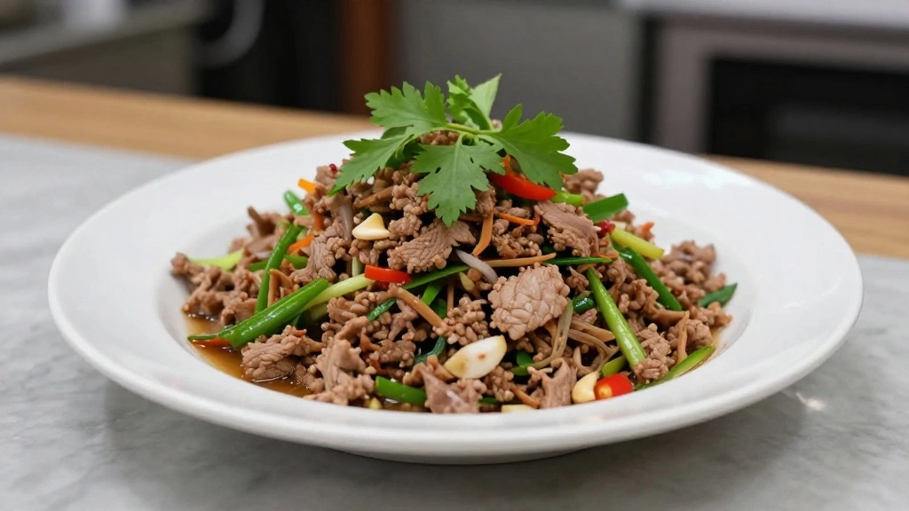 Authentic Thai Larb Moo - Fresh, Zesty Minced Pork Salad from Isan