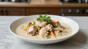 Creamy Tom Kha Gai - Easy Thai Coconut Chicken Soup Packed with Flavor