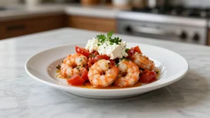 Garides Saganaki – Greek Shrimp with Tomato and Feta (Easy One Pan Recipe)
