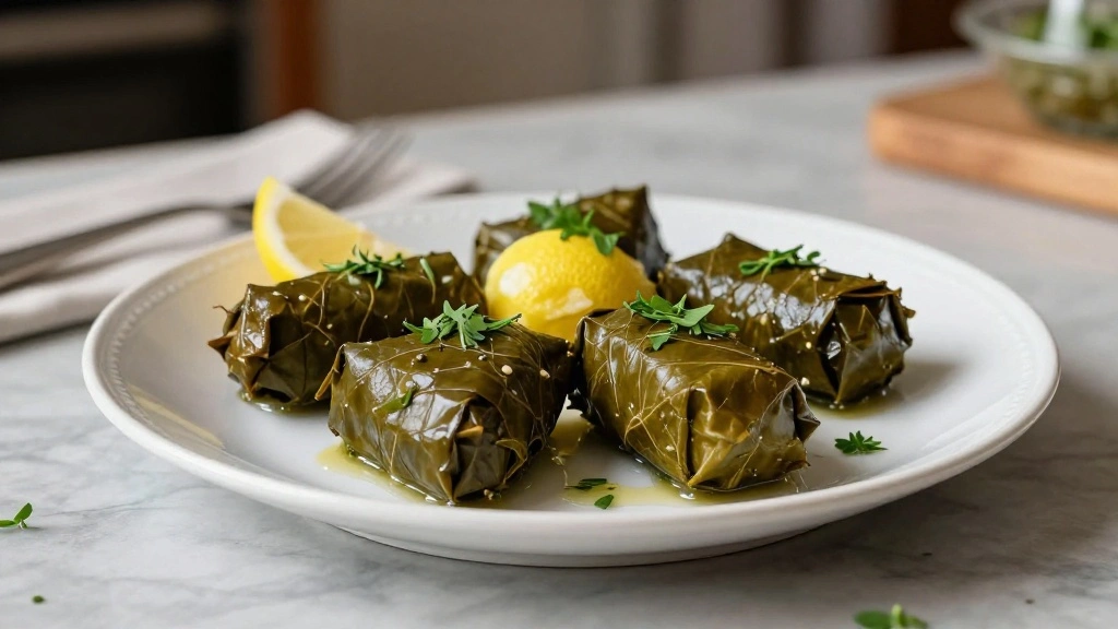 Greek Dolmades – Tender Stuffed Grape Leaves with Lemon and Herbs