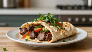 Homemade Greek Gyros – Street Food Favorite with Juicy Meat and Fresh Toppings
