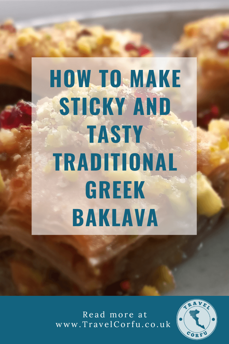 What makes Greek baklava sweet and flaky?