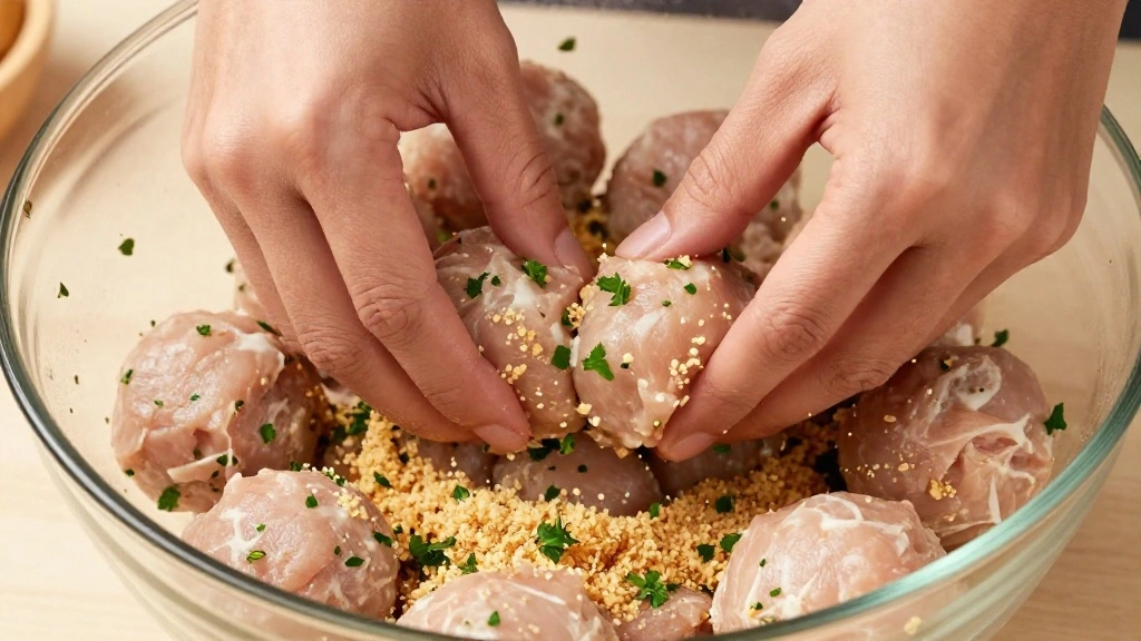 Greek Chicken Meatball Bowls (High Protein) - Step 2: Mix Meatball Ingredients