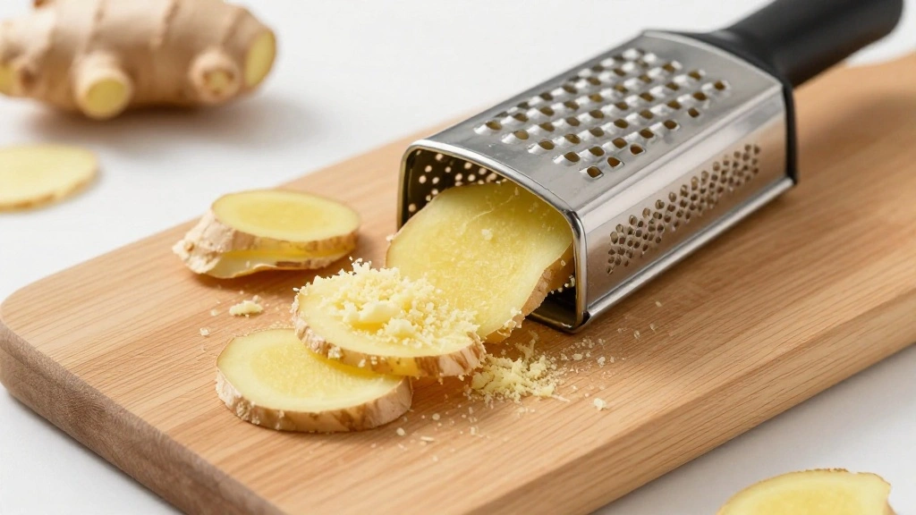 Chinese Chicken Salad Dressing (Sweet & Savory Perfection) - Step 3: Grate the Ginger