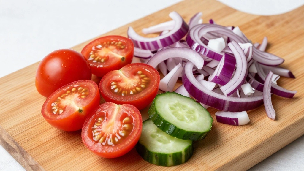 Greek Orzo Pasta Salad (Mediterranean Fresh) - Step 3: Chop the Vegetables