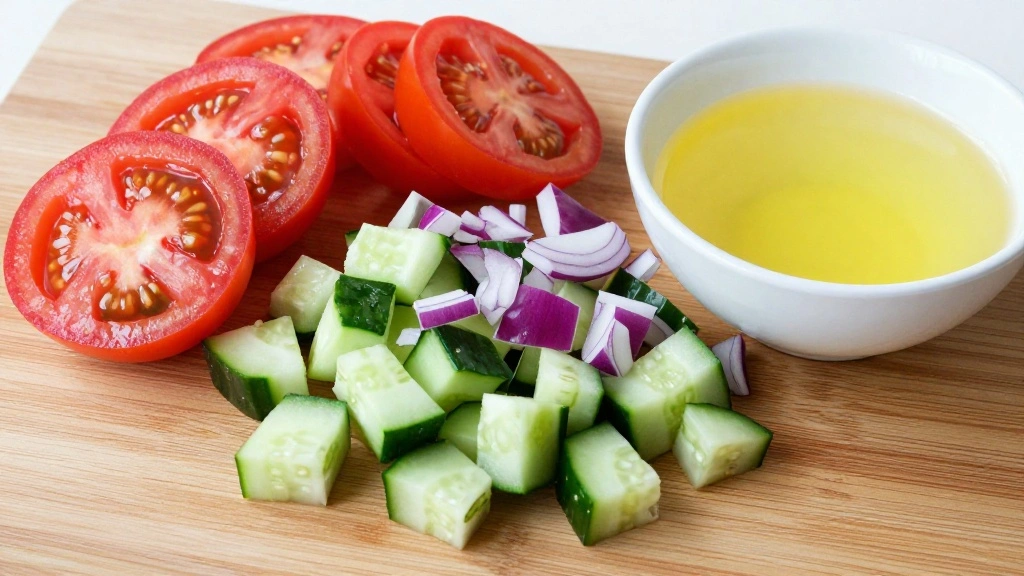 Greek Potato Salad Recipe (Warm or Cold) - Step 3: Prepare Vegetables