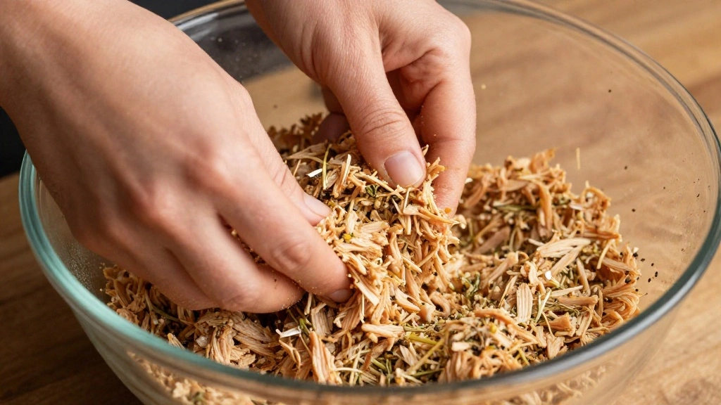 Greek Turkey Meatballs with Tzatziki (Light Option) - Step 3: Mix Meatball Ingredients
