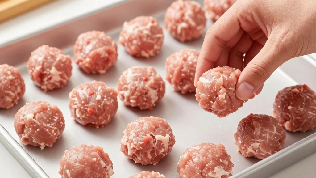 Greek Turkey Meatballs (Lean & Delicious) - Step 3: Shape Meatballs