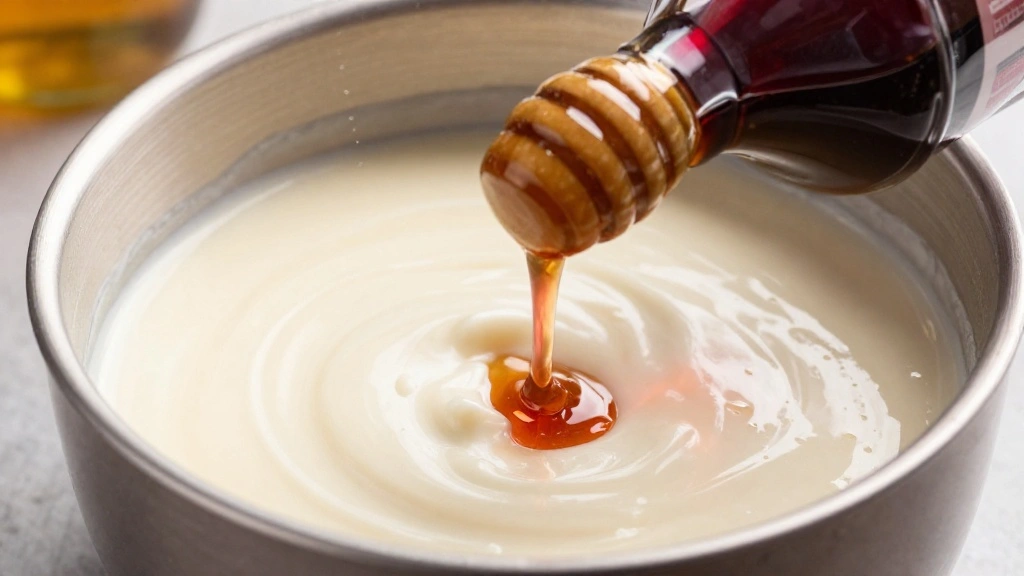 Creamy Greek Salad Dressing Recipe (Restaurant Quality) - Step 4: Add Vinegar and Honey