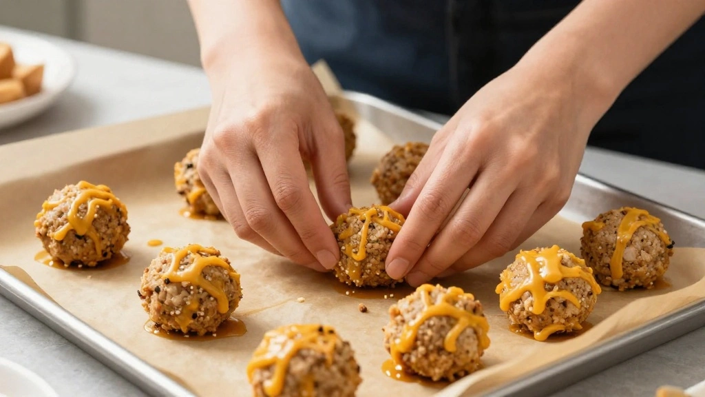 Greek Turkey Meatballs with Tzatziki (Light Option) - Step 4: Form Meatballs